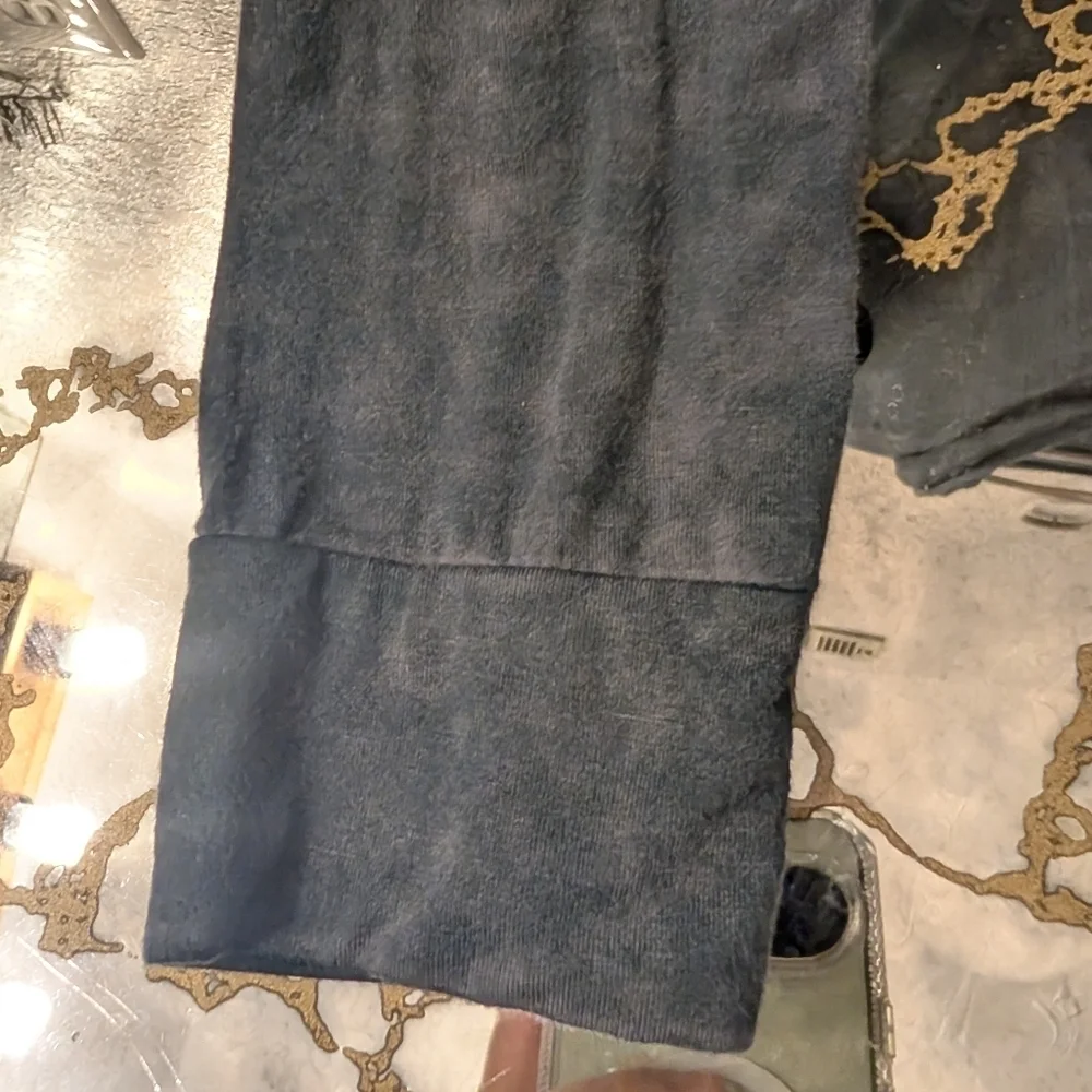 POL Dark Blue Grey Tie Dye Zip-Up Hoodie Size Small